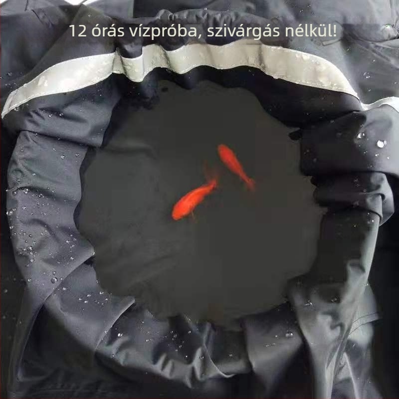 Szétválasztható esőköpeny motorkerékpárhoz/e-bike-hoz – poliészter anyag PVC vízálló réteggel, felnőtt, egy személy