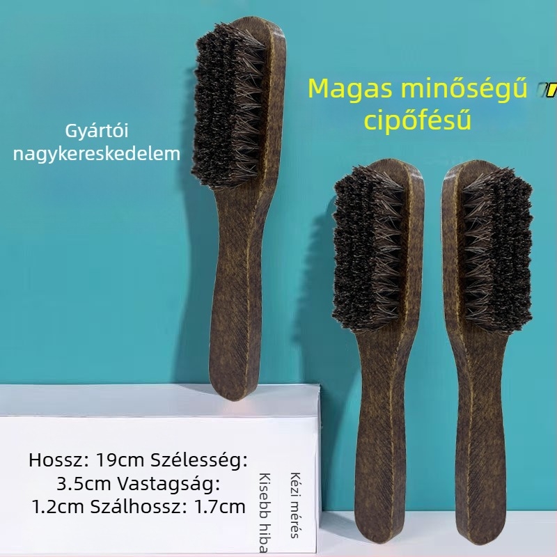 Cipő ecset lófaromból, retro stílus, puha sörtés a cipők ápolásához és polírozásához (Anyag: lófarom; Funkció: ápolás; Eredet: Kontinentális Kína)