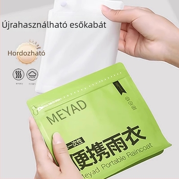 Egyszer használatos EVA esőponcho felnőtteknek – hosszú, 105 g anyag, túrázás/hegymászás