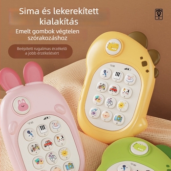Oktató beszélő baba telefonjáték, kétnyelvű kínai–angol, zene és hang, műanyag test, lítiumakkumulátor, memória nélküli, 0–3 éveseknek.