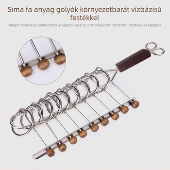 Kilencláncos rejtvény – Vasból készült felnyitható gyűrűs játék 4–6 éves gyermekeknek