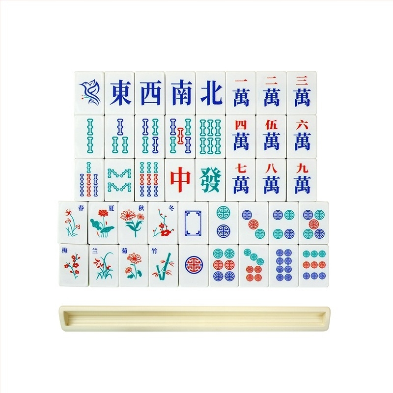 Zsebes mahjong készlet 144 tábla, kézi forgatással, otthoni és utazási használatra, ideális csapatépítéshez és bulikhoz, fejleszti a logikát, kéz-szem koordinációt és interakciót