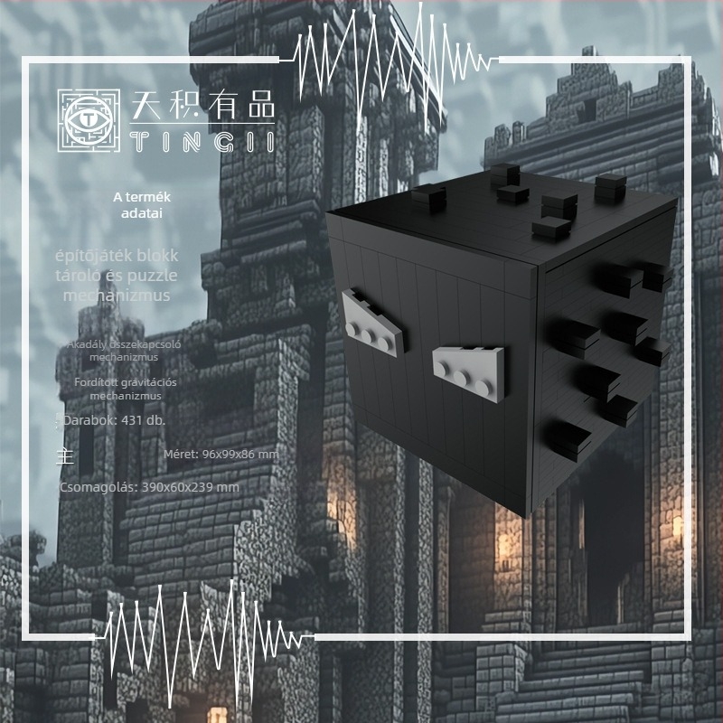 Dekódoló doboz nyitómechanizmussal – műanyag felépítésű puzzle, építőelemekkel 14+ éveseknek