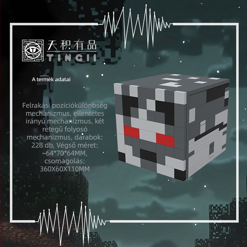 Dekódoló doboz nyitómechanizmussal – műanyag felépítésű puzzle, építőelemekkel 14+ éveseknek