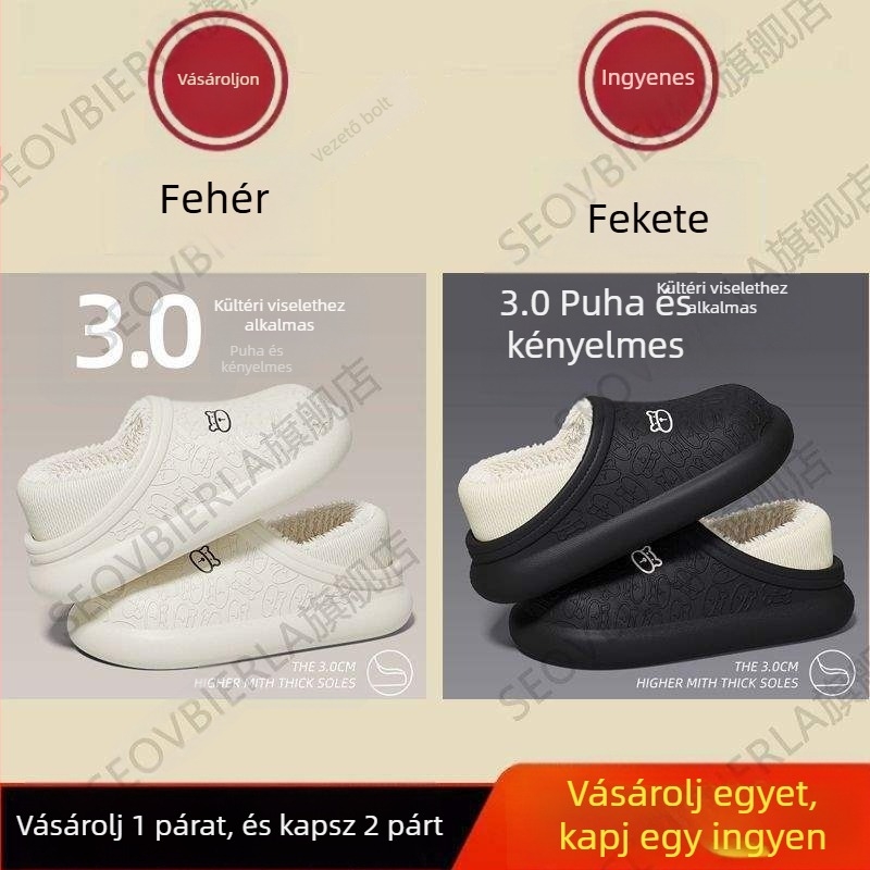 Otthoni papucsok (EVA felső és EVA talp, gyapjú bélés, egyszínű dizájn, vulkanizált talp, könnyű)