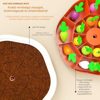 Memory Radish Oktató Asztali Játék – Műanyag játék 4–14 éveseknek, serkenti a gondolkodást, kéz- és szemkoordinációt, szülő-gyermek interakció