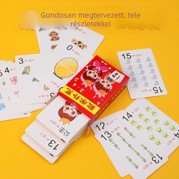 Összeadás–kivonás–szorzás–osztás matematikai pókerkártyák – oktató segédeszköz, szülő-gyermek interaktív számolási játék.