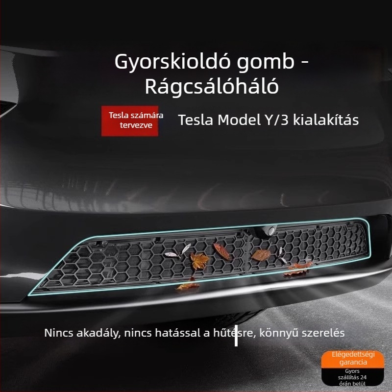 Tesla Model Y Új verzió Szúnyogháló a motorháztetőhöz és védőfedél a légbeömlőnek (ABS)