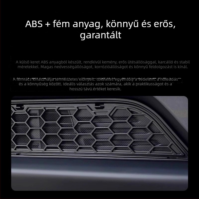 Tesla Model Y Új verzió Szúnyogháló a motorháztetőhöz és védőfedél a légbeömlőnek (ABS)