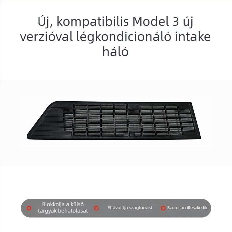Tesla Model Y Új verzió Szúnyogháló a motorháztetőhöz és védőfedél a légbeömlőnek (ABS)