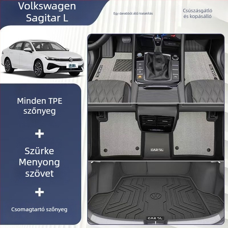 TPE teljes lefedettségű autópadló szőnyeg VW Sagitar L-hez, 2012–2026 modellek