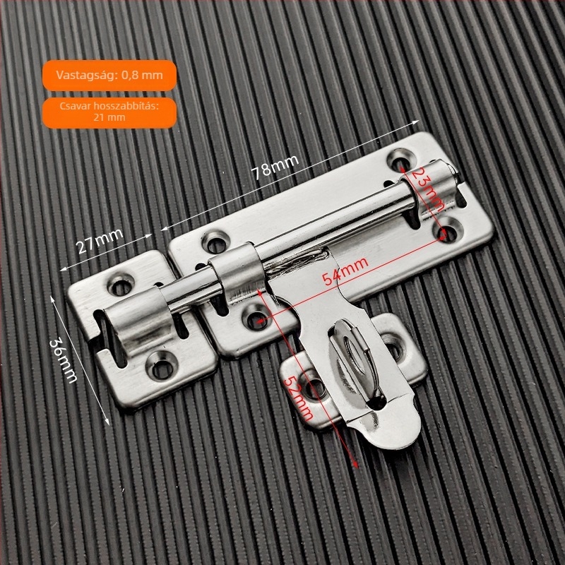 Folding latch, 201 rozsdamentes acél, F-típusú zár, drawing finish, Shengdonghui