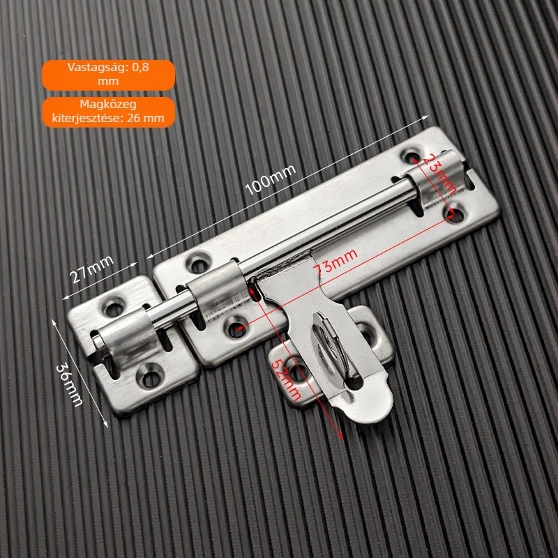 Folding latch, 201 rozsdamentes acél, F-típusú zár, drawing finish, Shengdonghui