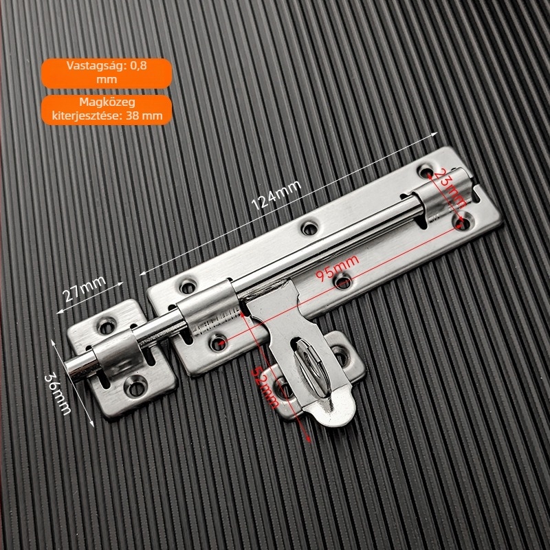 Folding latch, 201 rozsdamentes acél, F-típusú zár, drawing finish, Shengdonghui