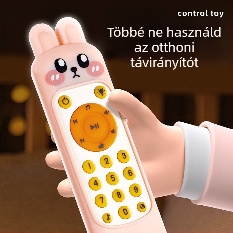 Távirányítható oktató játék zenével, 0–3 éveseknek, multifunkcionális (Anyag: műanyag • Tápellátás: normál száraz elem • Korosztály: 0–3 év)