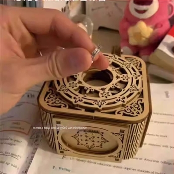 Fából készült DIY zenei doboz, 3D modell, gravírozás és UV-nyomtatás