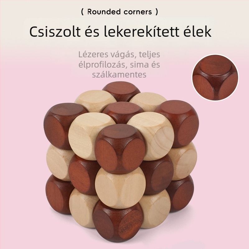 Kongming Lock fa puzzle — DAOTOYS, modell Zc–dwsl, 7–14 éveseknek