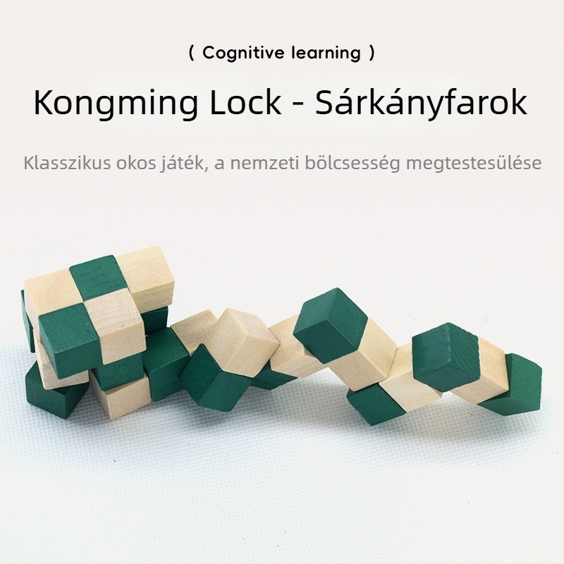 Kongming Lock fa puzzle — DAOTOYS, modell Zc–dwsl, 7–14 éveseknek