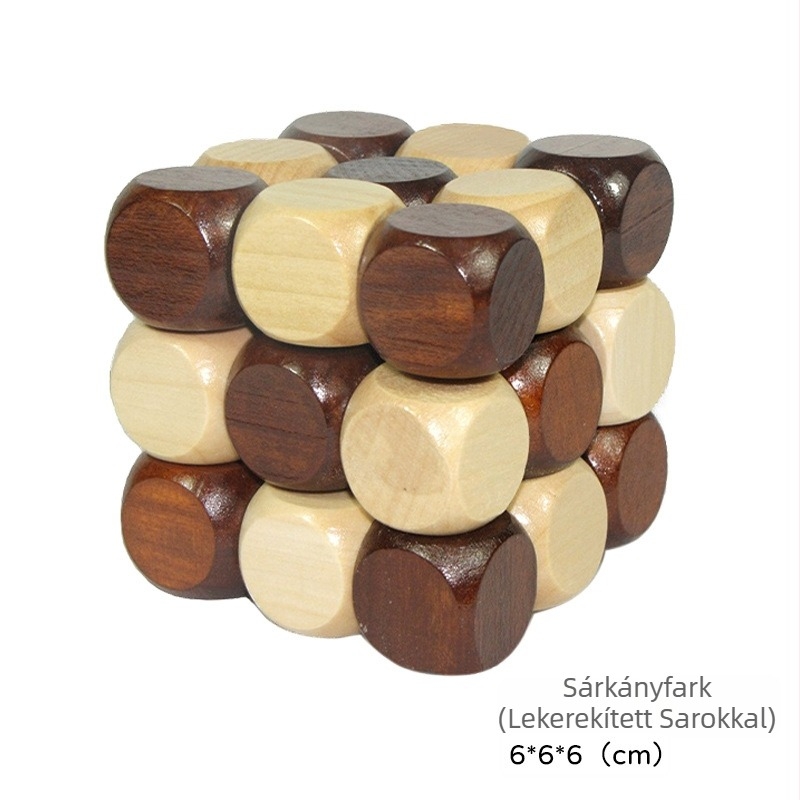 Kongming Lock fa puzzle — DAOTOYS, modell Zc–dwsl, 7–14 éveseknek