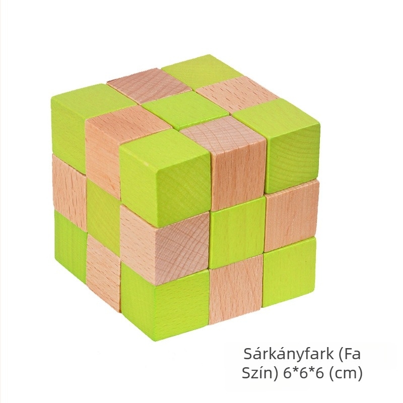 Kongming Lock fa puzzle — DAOTOYS, modell Zc–dwsl, 7–14 éveseknek