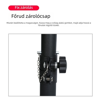 Padlón álló, mozgatható monitor/TV állvány, modell 0037B1, vasból készült tartó, mechanikus vezérlés, falra szerelhető opció nélkül