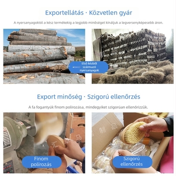 Prémium cipőecset bükkfából készült nyéllel, tiszta lóhair szálakkal, bőrápoláshoz