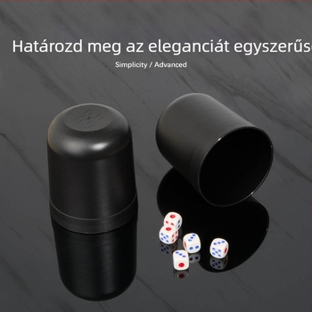 Műanyag kockadobó pohár készlet bárjátékokhoz, shakerrel és szűrő pohárral, 60 darabos, 14 éves kortól