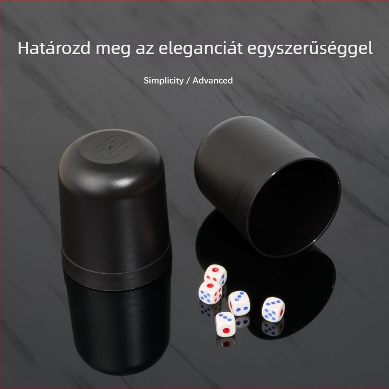 Műanyag kockadobó pohár készlet bárjátékokhoz, shakerrel és szűrő pohárral, 60 darabos, 14 éves kortól