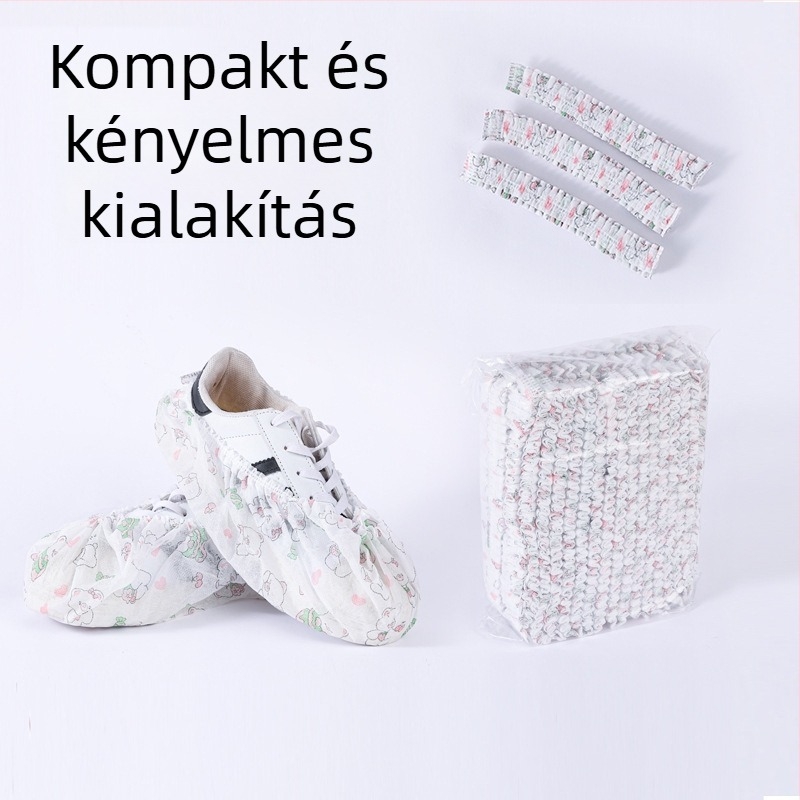 Egyszer használatos vastag csúszásgátló cipővédők, háztartási célokra, vastagított nemszövött anyagból, gyerekeknek és diákoknak