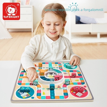 Gyerekeknek szóló Flying Chess társasjáték – Szövet anyag, sakkasztal, repülő sakkfigurák, dobozos csomagolás, szülő-gyermek interaktív oktató játék