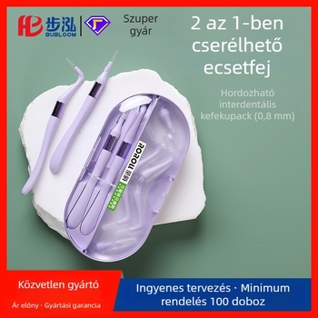 L-alakú interdentális ecset, egyszer használatos, 18 darab, kézi tisztítás