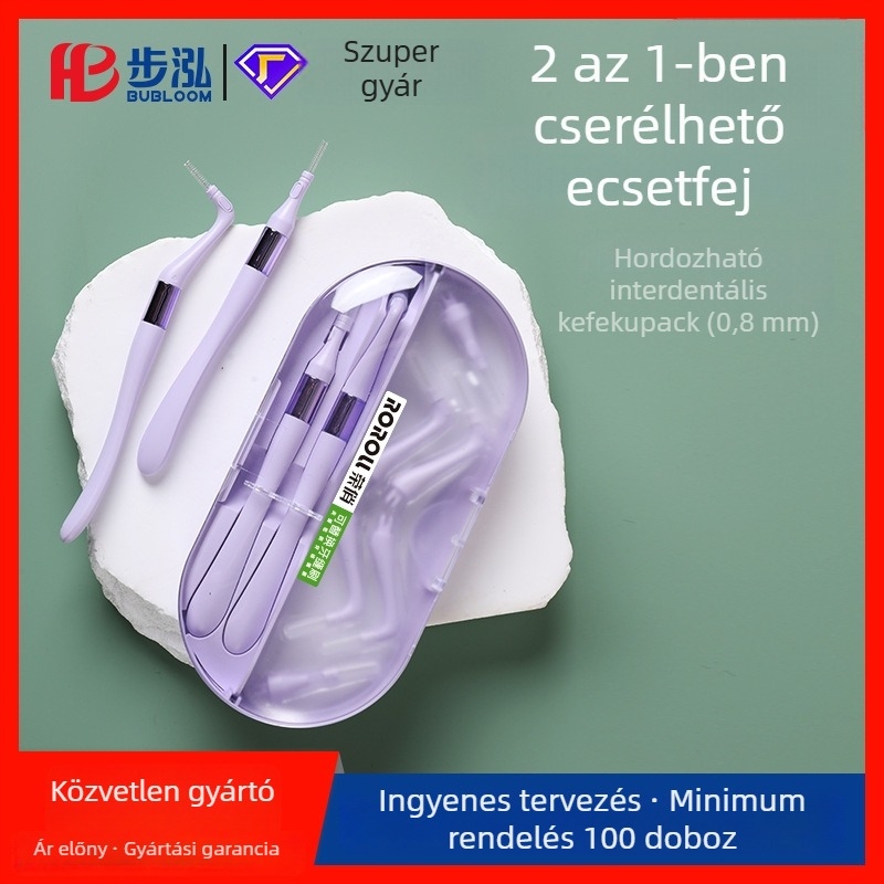 L-alakú interdentális ecset, egyszer használatos, 18 darab, kézi tisztítás