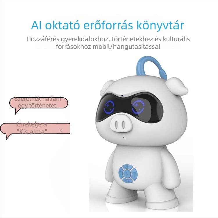 Helisson Történetgép gyerekeknek - AI beszéd dialógus, illusztrált könyvek olvasása, zene, ABS burkolat, lítium akkumulátor, 4–6 éveseknek