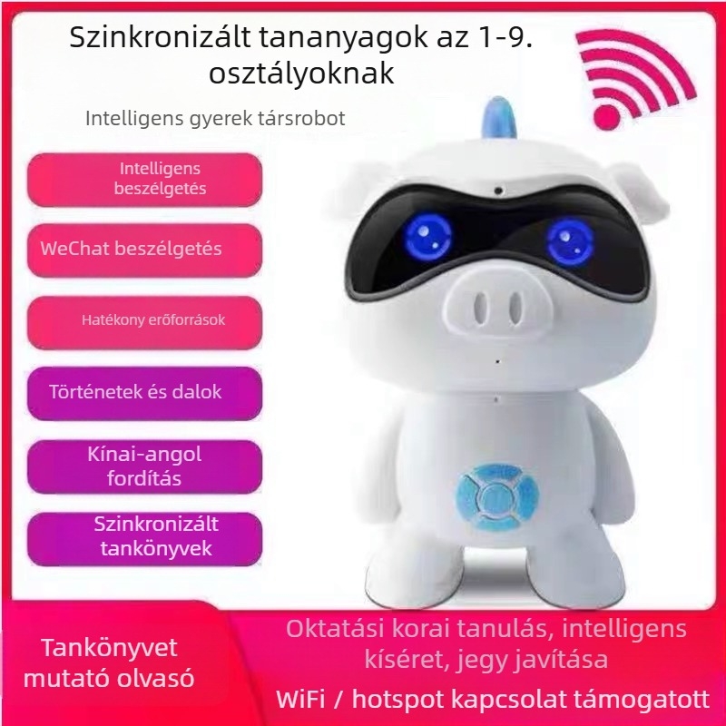 Helisson Történetgép gyerekeknek - AI beszéd dialógus, illusztrált könyvek olvasása, zene, ABS burkolat, lítium akkumulátor, 4–6 éveseknek