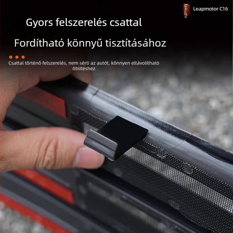 Rozsdamentes acél radiátor grille védőburkolat rovarhálóval, kompatibilis Leapmotor C16C10