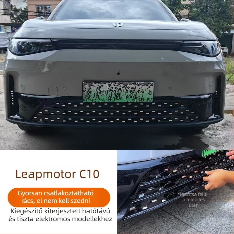 Rozsdamentes acél radiátor grille védőburkolat rovarhálóval, kompatibilis Leapmotor C16C10