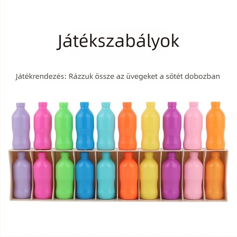 Gyermekeknek szóló táblás játék — Találd ki az üveget és üsd meg, memória és kognitív fejlesztés, műanyag játék, 7–14 éveseknek, családi interaktív játék