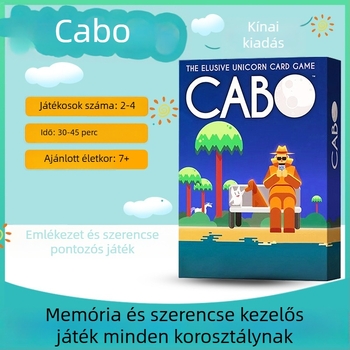 Cabo társasjáték kártyák – Papír anyag, Memóriajáték, Érzelmi fejlődés, 15–60 évesek, 2–4 játékos