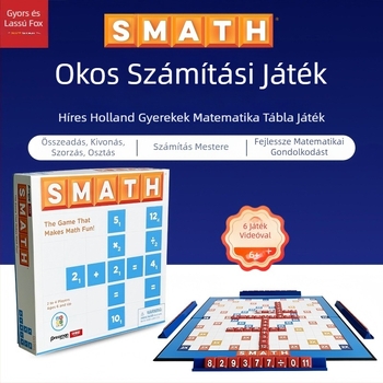 Oktatási matematikai társasjáték gyerekeknek — Fast and Slow Fox Smart Math: puzzle, logikai gondolkodás, összeadás, kivonás, osztás (6 éves kortól)