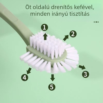 Cipőtisztító kefe – ötszögletű, többfunkciós ápolás, kód FD0627, 1 db a dobozban, modern minimalista stílus