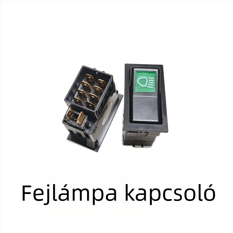 Xinwank 140-2 12V/24V autó rocker kapcsoló modul – kürt, kettős villogó riasztás, ködfények és fényszóró gomb