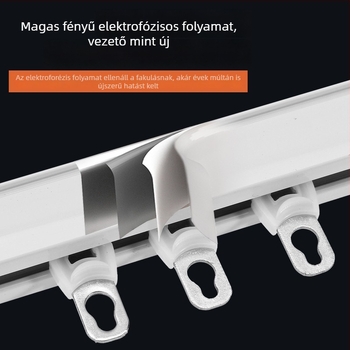 függönycsatorna rendszer, alumínium ötvözet, modell C830, elektroforezis felületkezelés, modern minimalizmus, testreszabható feldolgozás