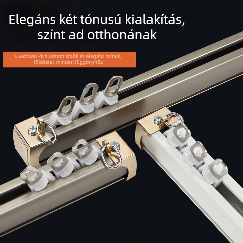 függönycsatorna rendszer, alumínium ötvözet, modell C830, elektroforezis felületkezelés, modern minimalizmus, testreszabható feldolgozás