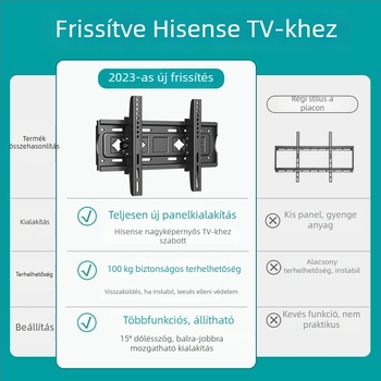 Hisense televízióhoz univerzális falra szerelhető tartó, 43/55/65/75/85 inch