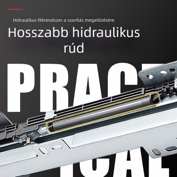 Rejtett, nehéz teherű csúszóvassak mély szekrényekhez – csendes működés, felső és alsó szerelés (Anyag: hidegen hengerelt acél; Felületkezelés: galvanizált; Modell: Heaven and Earth rail; Márka: Zuo gang; Stílus: Modern minimalizmus)