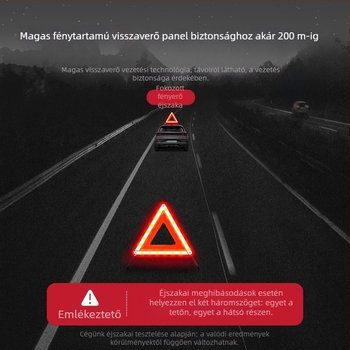 Autóhoz való háromlábú figyelmeztető jel, függőleges, Márka: Xin Rui, Anyag: műanyag + fényvisszaverő anyag, Használati terület: autó, Nemzeti szabvány