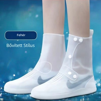 Felnőtt PVC vízálló cipővédő huzat – vastított, magas szárú, anti-szennyező