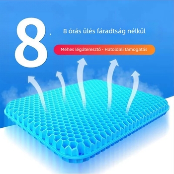Gél honycomb hűtő párna autóüléshez és irodai székhez — légáteresztő, modern minimalista stílus, töltőanyag: TPE, huzat: PVC, hűtési célú használat