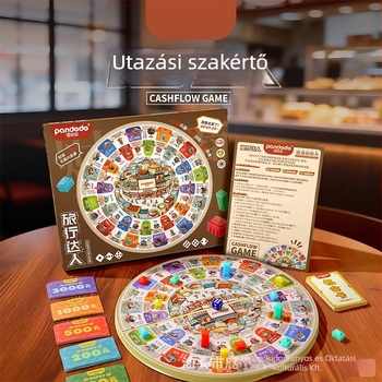 Gyermekeknek szóló mágneses Városi Utazás Monopoly kártyajáték – oktatási logikai gondolkodás fejlesztése