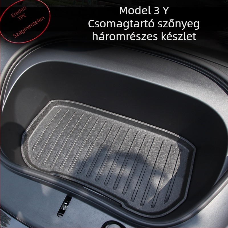 Tesla Model 3/Y csomagtartó és tároló mat – vízálló TPE, dupla réteg